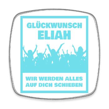 Elijah - Square fridge magnet - white - Front