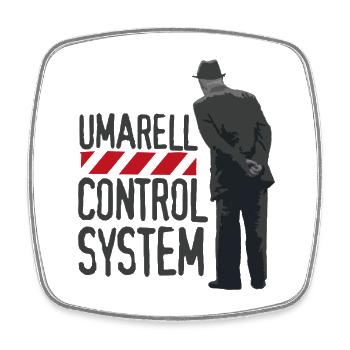 Umarell - Magnet carré - blanc - Devant