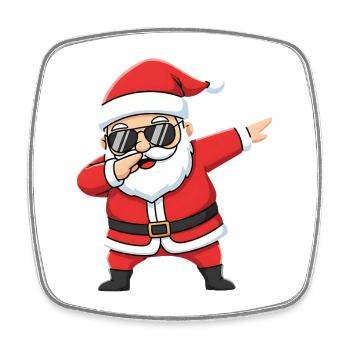 Dabbing Santa Cartoon Weihnachten - Viereckiger Kühlschrankmagnet - Weiß - Vorne