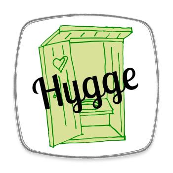 Hygge - Magnet carré - blanc - Devant