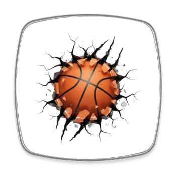 Slam Dunk Wall Break Basketball Impact Sport - Square fridge magnet - white - Front