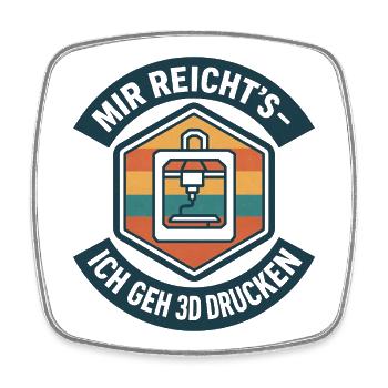 3D Printing I've Had Enough G-Code - Square fridge magnet - white - Front