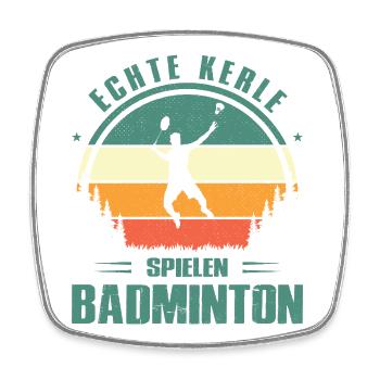 Joueur de badminton offre des tenues de badminton - Magnet carré - blanc - Devant