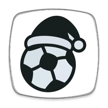Soccer Snowman Christmas Sports - Square fridge magnet - white - Front