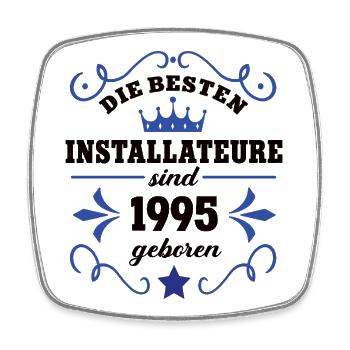Plumber Birthday Vintage 1995 Colleagues - Square fridge magnet - white - Front