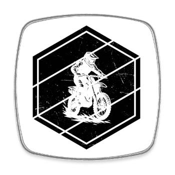 Clean motocross artwork for motocross - Square fridge magnet - white - Front
