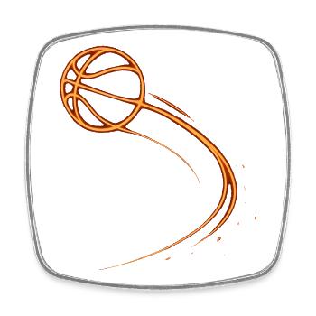 Basketball Basketball Player Gift Idea Baller Bball - Square fridge magnet - white - Front