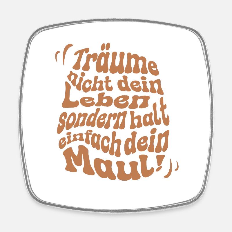 Stop dreaming - Square fridge magnet - white