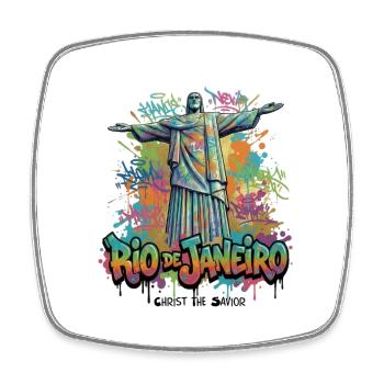 Christ the Redeemer - Guardian of Rio - Square fridge magnet - white - Front