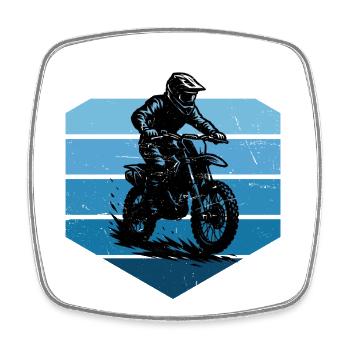 Motocross perfekt für jeden Motocross - Viereckiger Kühlschrankmagnet - Weiß - Vorne