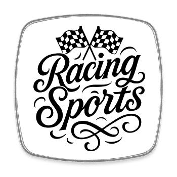 Racing Sport Motorsport - Square fridge magnet - white - Front