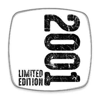25th birthday 2001 Man Woman 25 years old - Square fridge magnet - white - Front