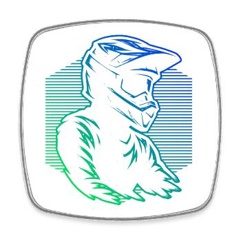 Motocross Motiv für echte Liebhaber - Viereckiger Kühlschrankmagnet - Weiß - Vorne