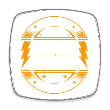 I Know It’s Only Heavy Metal Badge - Square fridge magnet - white - Front