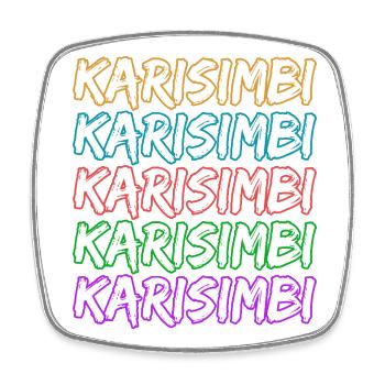 Gift for Karisimbi - Square fridge magnet - white - Front