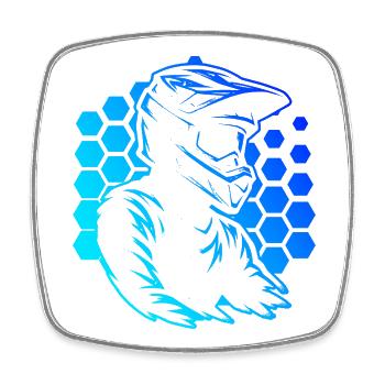 Motocross motif that works immediately - Square fridge magnet - white - Front