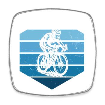Un motif réservé aux vélos de route - Magnet carré - blanc - Devant