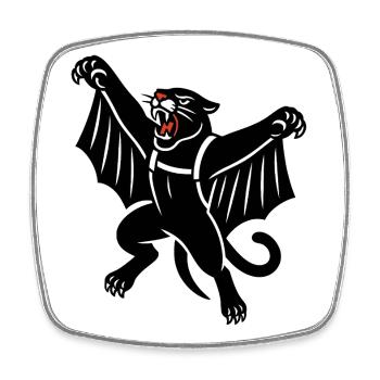 Dark Bat Demon Graphic - Square fridge magnet - white - Front