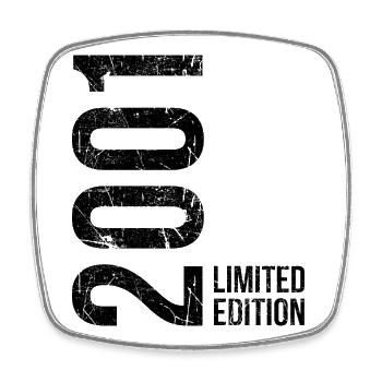 Limited Edition 2001 – Birthday Year - Square fridge magnet - white - Front