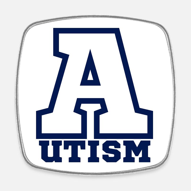 Autism - Square fridge magnet - white