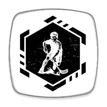 Statement for all floorball - Square fridge magnet - white - Front
