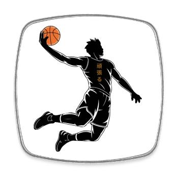 Motivation basketball japonais - Magnet carré - blanc - Devant