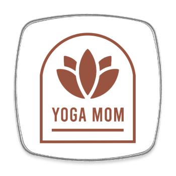 Yoga-Mama-Yogi-Mutter-Lotusblüte-Boho-Ästhetik - Viereckiger Kühlschrankmagnet - Weiß - Vorne