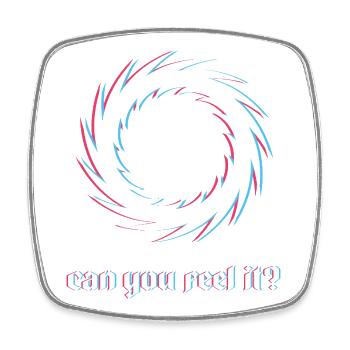 Can You Feel It Spirale - Viereckiger Kühlschrankmagnet - Weiß - Vorne