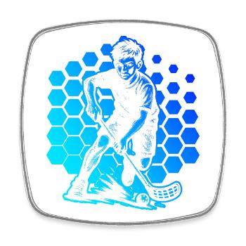 Floorball Love Clear Look for Floorball - Square fridge magnet - white - Front
