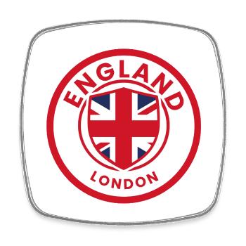 Emblème de Londres de l’Angleterre - Magnet carré - blanc - Devant