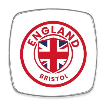 England Bristol Shield Logo - Square fridge magnet - white - Front