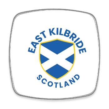 Emblème du bouclier d’East Kilbride - Magnet carré - blanc - Devant