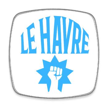 Le Havre - Magnet carré - blanc - Devant