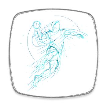 Handball Handball Player Gift - Square fridge magnet - white - Front