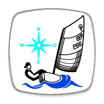 Optimist Opti Sailboat Sailing Kids Regatta - Square fridge magnet - white - Front