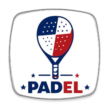 Padel France Patriote - Square fridge magnet - white - Front