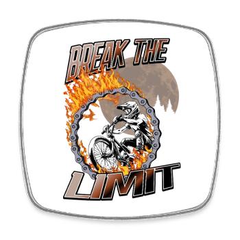BMX Break the Limit Fire - Magnet carré - blanc - Devant