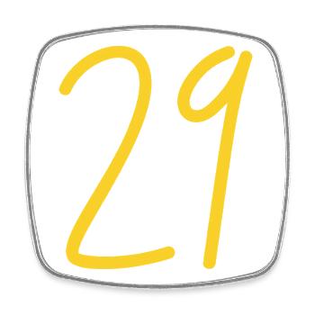 29 - Square fridge magnet - white - Front