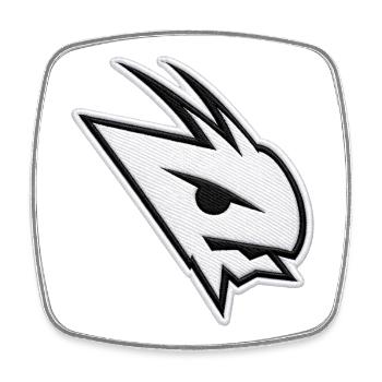 logo_bordado - Magnet carré - blanc - Devant