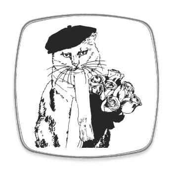 MR STEAL YOUR GIRL - Square fridge magnet - white - Front