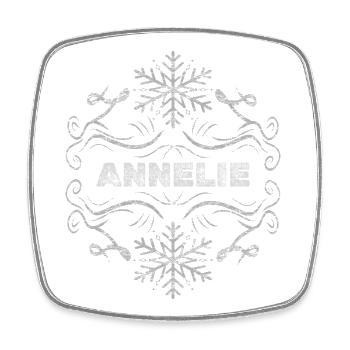 Vorname Annelie - Viereckiger Kühlschrankmagnet - Weiß - Vorne