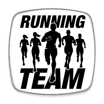 Running Team Laufen Marathon - Square fridge magnet - white - Front