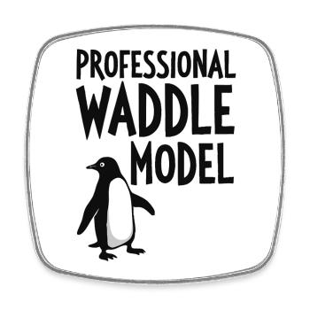 Professional Waddle Model  - Viereckiger Kühlschrankmagnet - Weiß - Vorne
