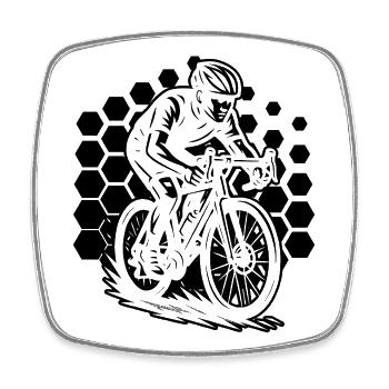 Déclaration pour tous les vélos de route - Magnet carré - blanc - Devant