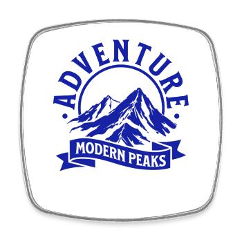 Moderne Bergabenteuer Peaks Logo - Viereckiger Kühlschrankmagnet - Weiß - Vorne