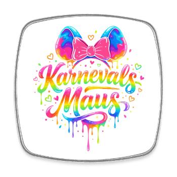 Carnival Mouse Costume Funny Carnival Party - Square fridge magnet - white - Front