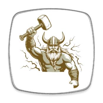 Wikinger Viking Legende Seemann Odin Rabe Kämpfer - Viereckiger Kühlschrankmagnet - Weiß - Vorne