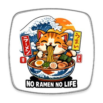 Ramen is Life - Viereckiger Kühlschrankmagnet - Weiß - Vorne