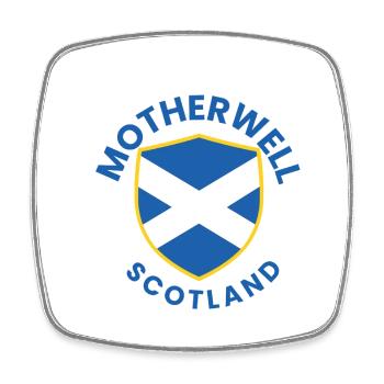 Motherwell Scotland Shield - Square fridge magnet - white - Front