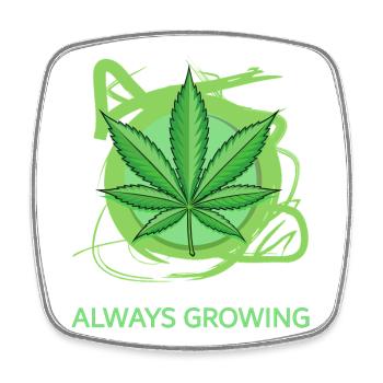 Always Growing - Viereckiger Kühlschrankmagnet - Weiß - Vorne